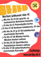 Kurikan kevään kerhot